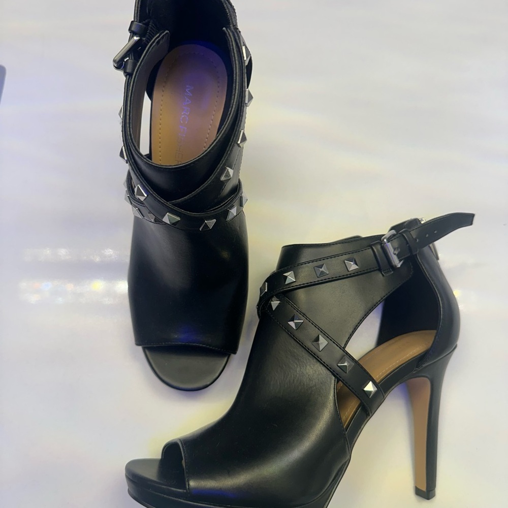 Marc Fisher Black Studded Heels
